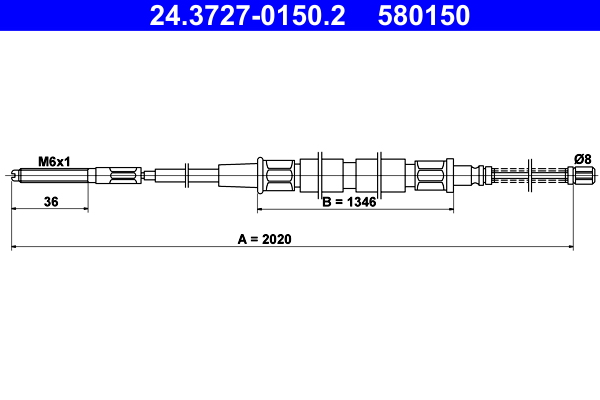 Handremkabel ATE 24.3727-0150.2