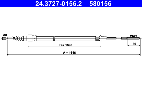 Handremkabel ATE 24.3727-0156.2