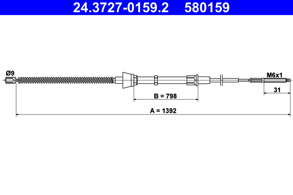 Handremkabel ATE 24.3727-0159.2