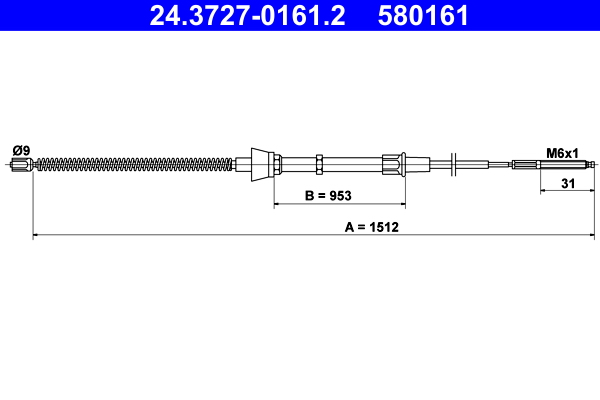 Handremkabel ATE 24.3727-0161.2