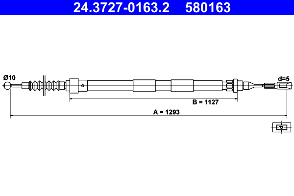 Handremkabel ATE 24.3727-0163.2