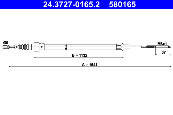 Handremkabel ATE 24.3727-0165.2