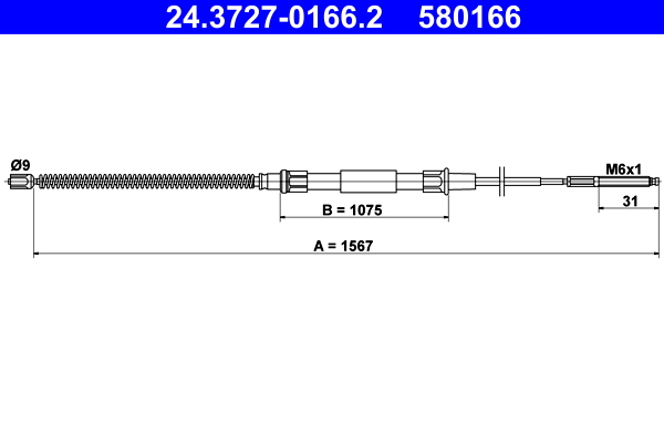 Handremkabel ATE 24.3727-0166.2