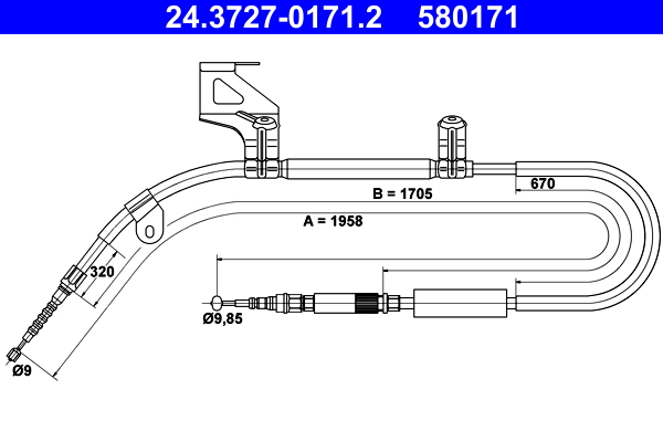 Handremkabel ATE 24.3727-0171.2