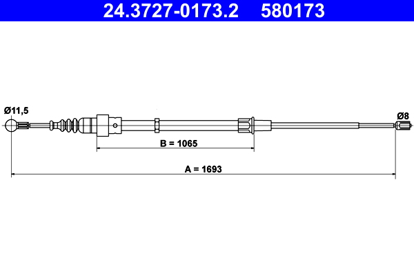 Handremkabel ATE 24.3727-0173.2