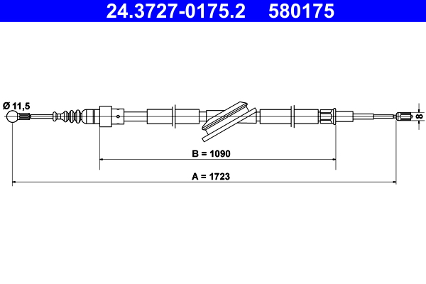 Handremkabel ATE 24.3727-0175.2