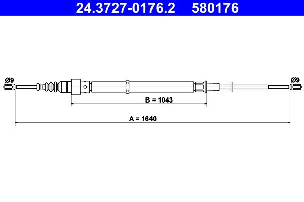 Handremkabel ATE 24.3727-0176.2