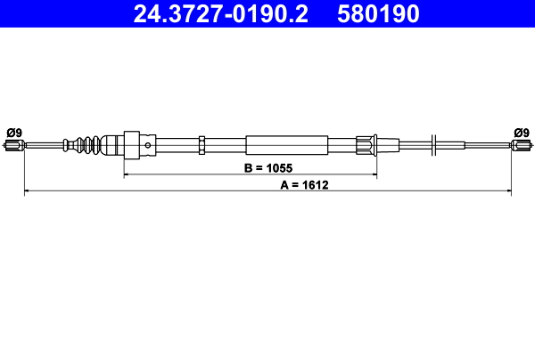 Handremkabel ATE 24.3727-0190.2