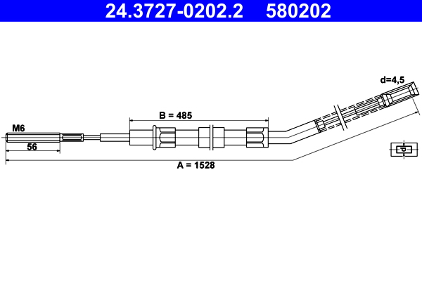 Handremkabel ATE 24.3727-0202.2