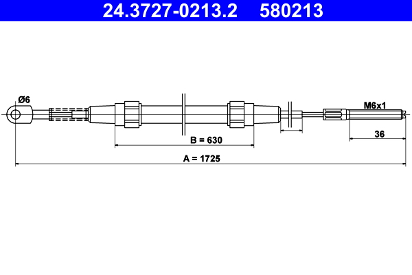 Handremkabel ATE 24.3727-0213.2