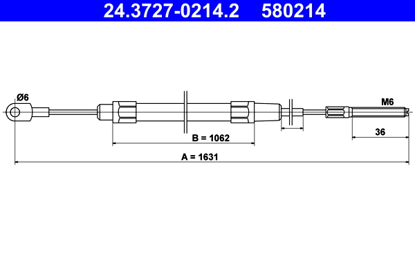 Handremkabel ATE 24.3727-0214.2