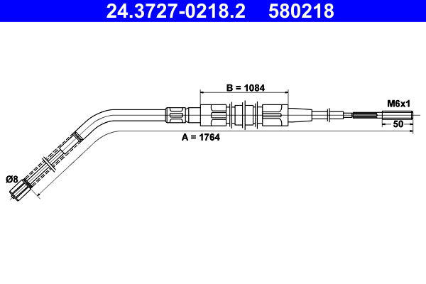 Handremkabel ATE 24.3727-0218.2