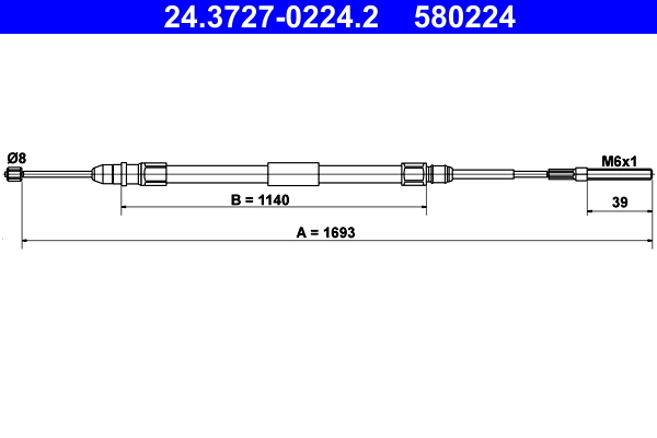 Handremkabel ATE 24.3727-0224.2