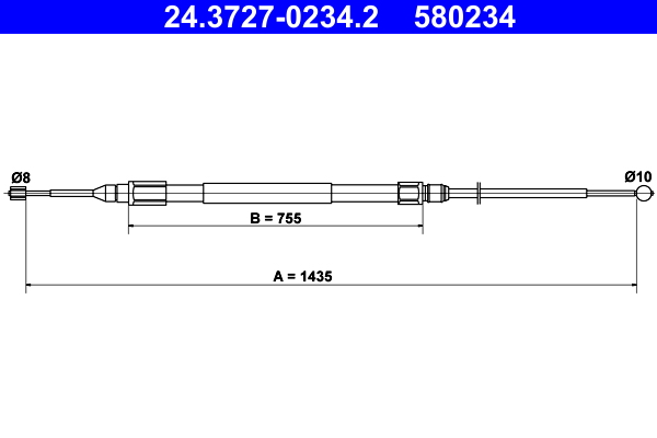 Handremkabel ATE 24.3727-0234.2