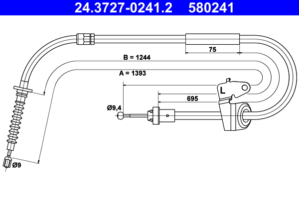 Handremkabel ATE 24.3727-0241.2