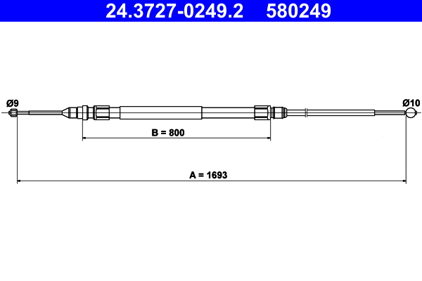 Handremkabel ATE 24.3727-0249.2