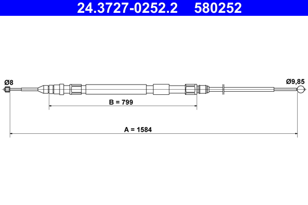 Handremkabel ATE 24.3727-0252.2