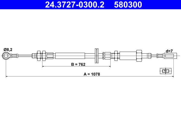 Handremkabel ATE 24.3727-0300.2