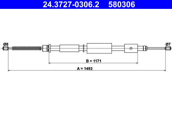 Handremkabel ATE 24.3727-0306.2