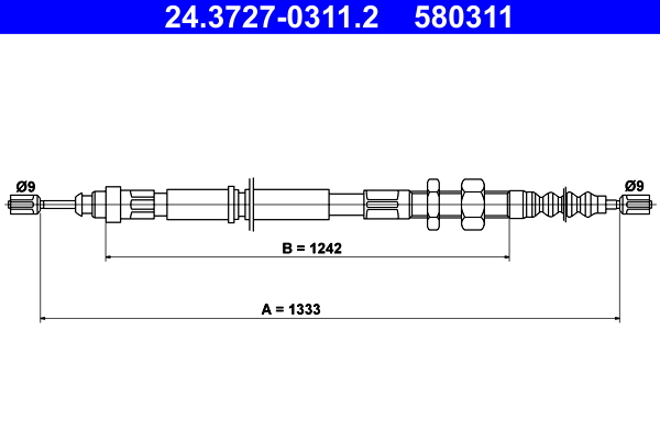 Handremkabel ATE 24.3727-0311.2