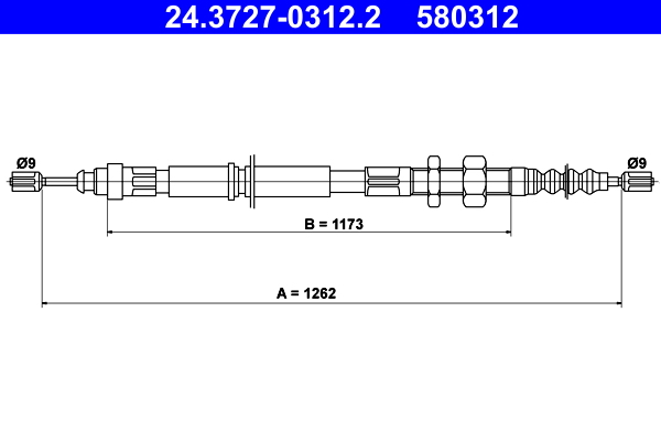 Handremkabel ATE 24.3727-0312.2