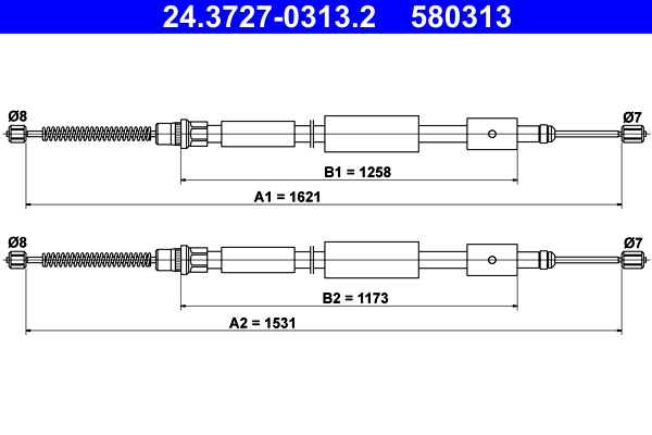 Handremkabel ATE 24.3727-0313.2