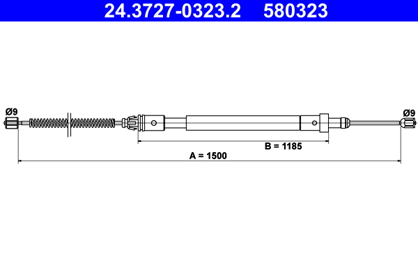 Handremkabel ATE 24.3727-0323.2