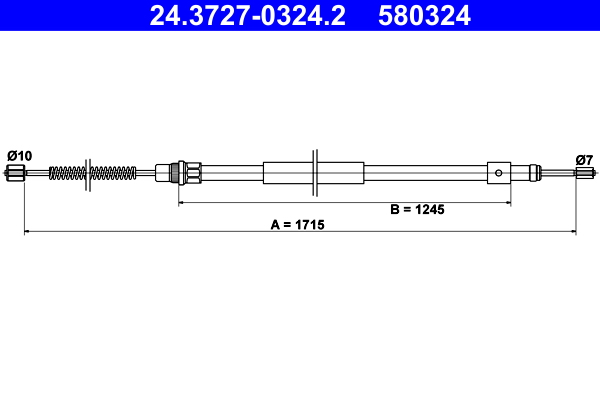 Handremkabel ATE 24.3727-0324.2