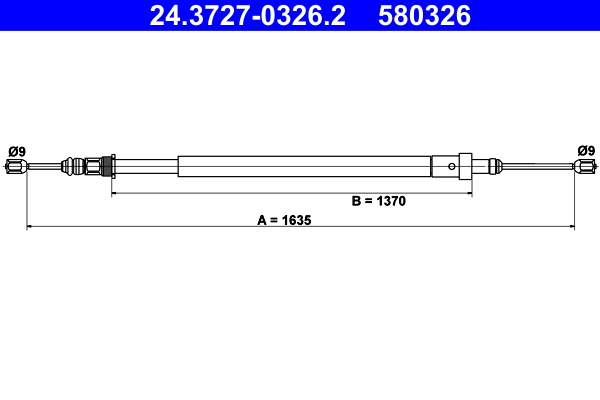 Handremkabel ATE 24.3727-0326.2