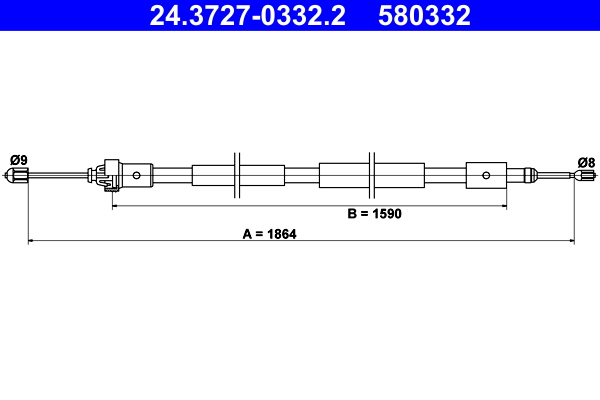 Handremkabel ATE 24.3727-0332.2