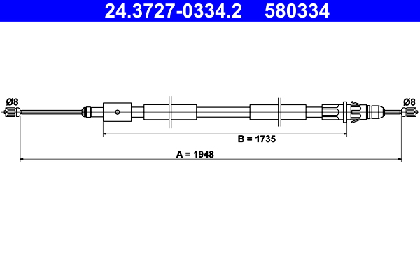 Handremkabel ATE 24.3727-0334.2