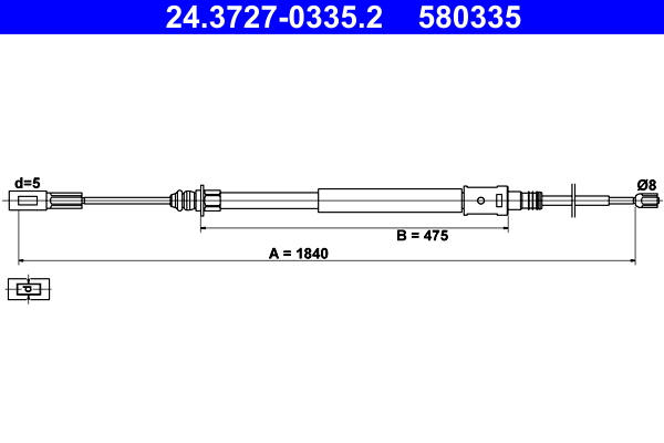 Handremkabel ATE 24.3727-0335.2