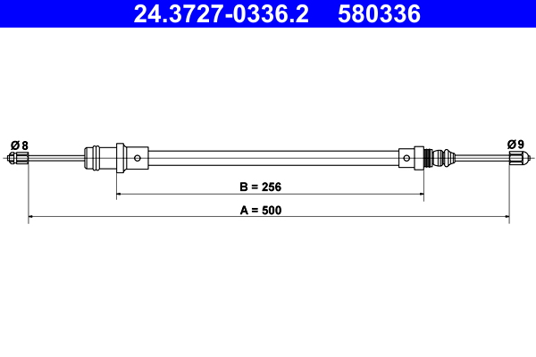 Handremkabel ATE 24.3727-0336.2