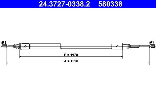 Handremkabel ATE 24.3727-0338.2