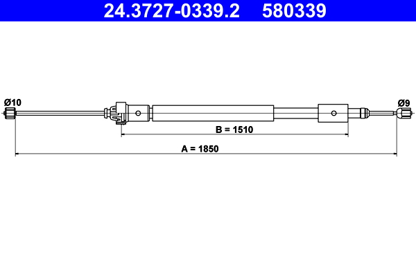 Handremkabel ATE 24.3727-0339.2