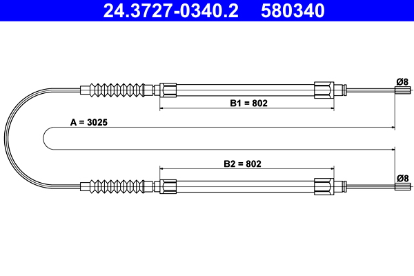 Handremkabel ATE 24.3727-0340.2