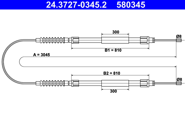 Handremkabel ATE 24.3727-0345.2