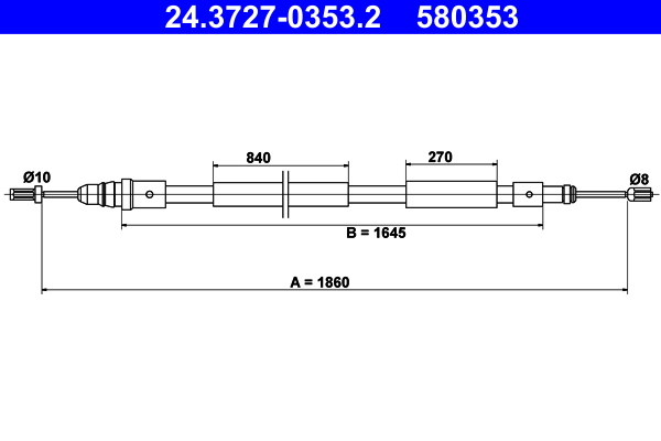 Handremkabel ATE 24.3727-0353.2