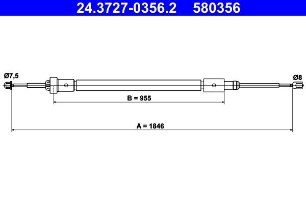 Handremkabel ATE 24.3727-0356.2