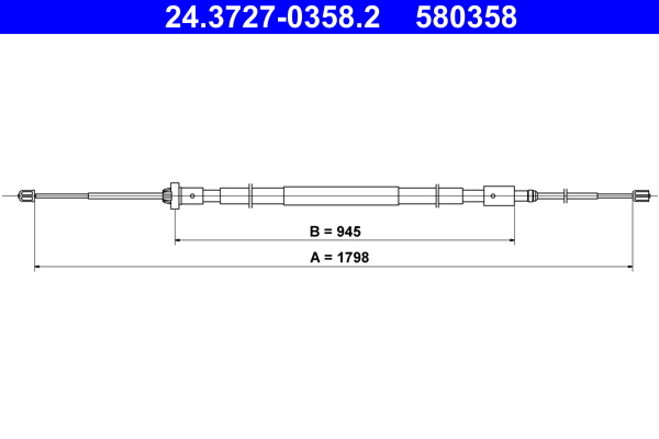 Handremkabel ATE 24.3727-0358.2