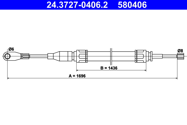 Handremkabel ATE 24.3727-0406.2