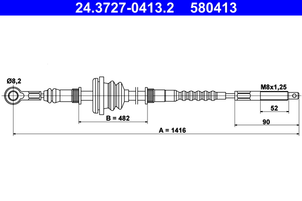 Handremkabel ATE 24.3727-0413.2