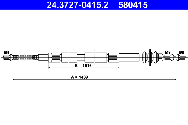 Handremkabel ATE 24.3727-0415.2