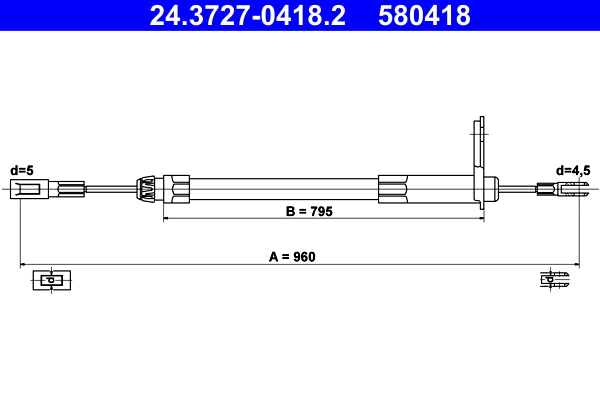 Handremkabel ATE 24.3727-0418.2