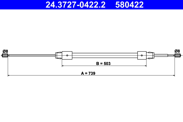 Handremkabel ATE 24.3727-0422.2