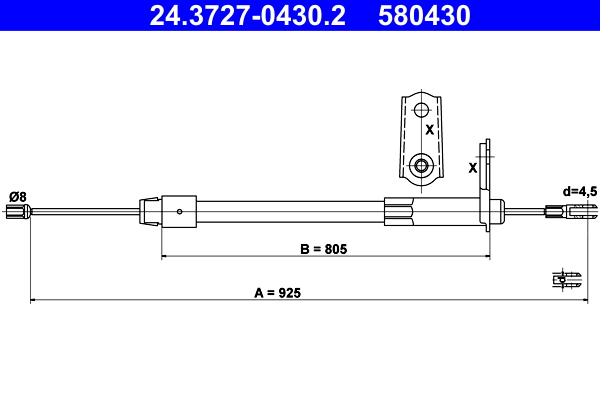 Handremkabel ATE 24.3727-0430.2