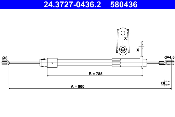 Handremkabel ATE 24.3727-0436.2