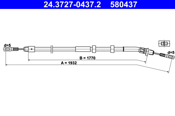 Handremkabel ATE 24.3727-0437.2