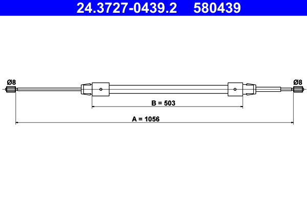 Handremkabel ATE 24.3727-0439.2