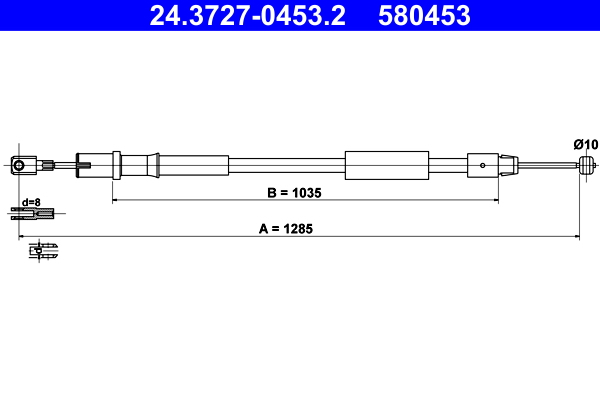 Handremkabel ATE 24.3727-0453.2